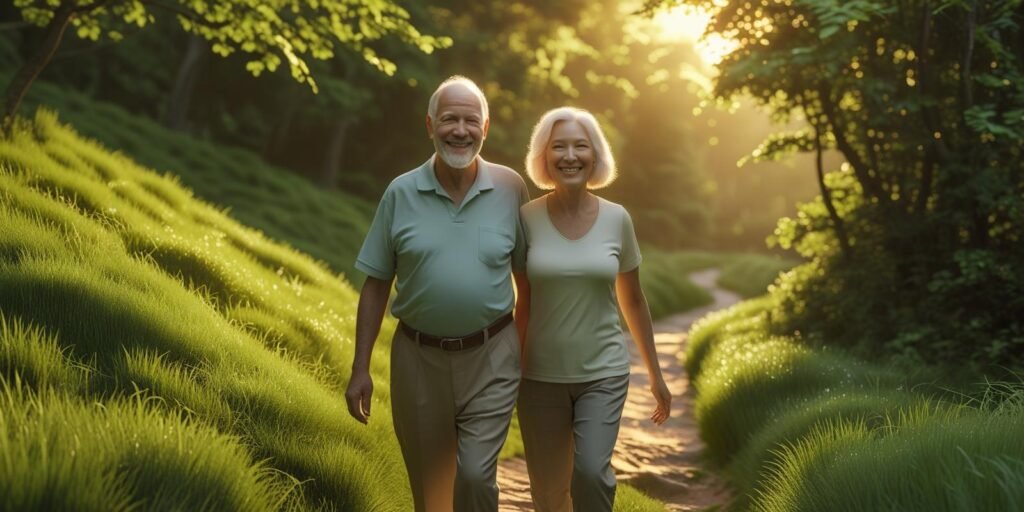 senior using joint pain supplement for mobility and comfort